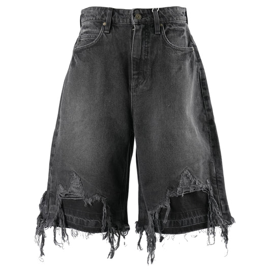 GUSA DISTRESSED SHORT / GBS2:GUSA SANDED BLACK WA