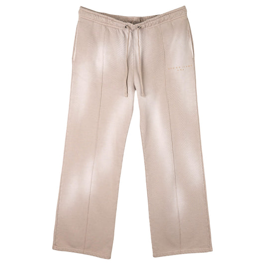 GUSA DISTRESSED LOGO SWEATPANT / F1FI:PALE BEIGE NUDE