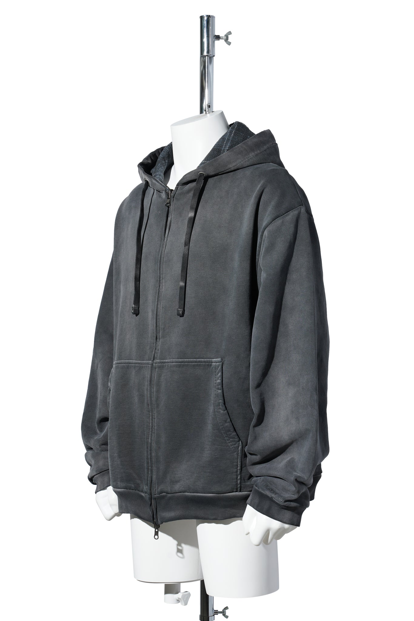 REVERSIBLE Z-UP HOODIE / JTMU:BLACK