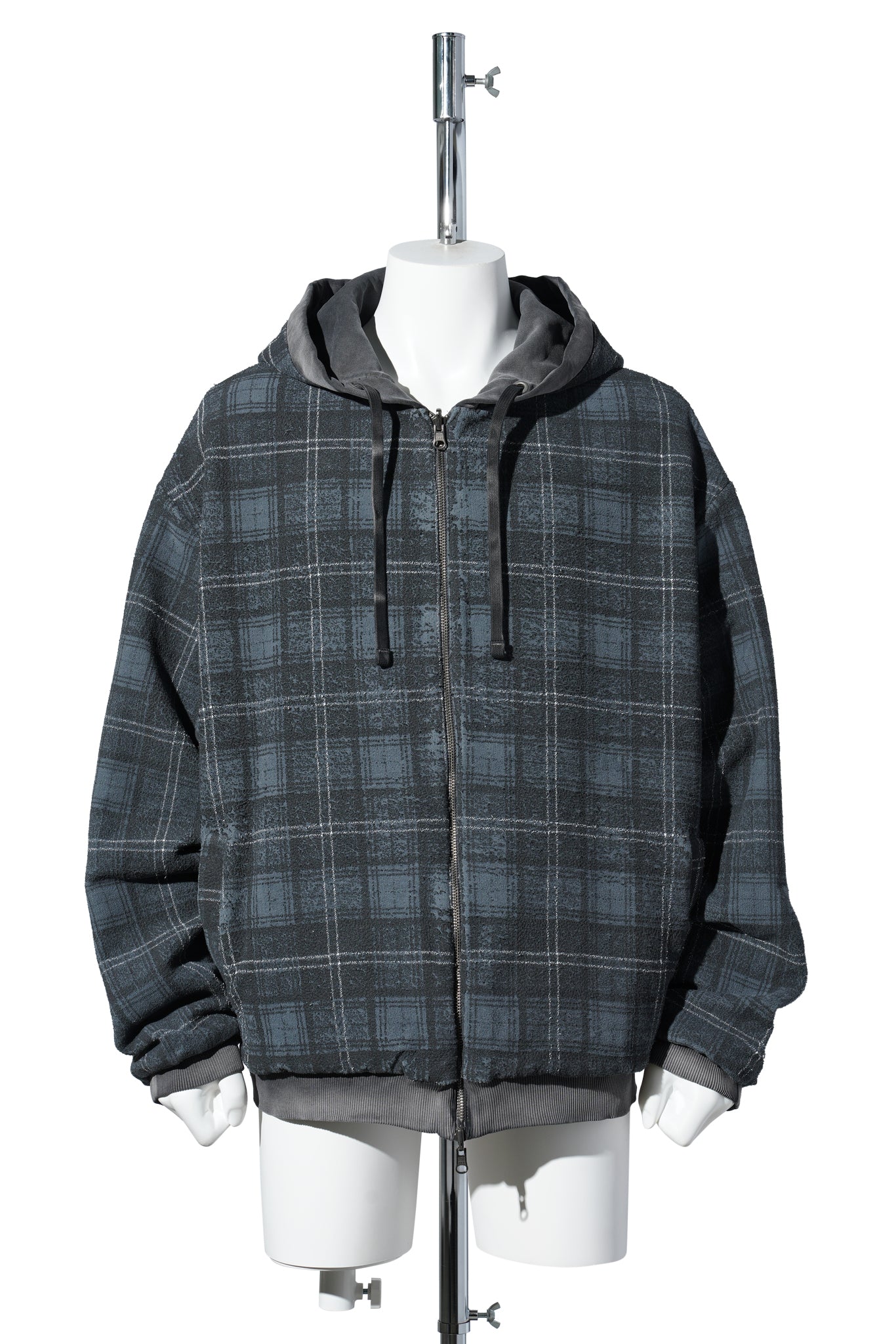 REVERSIBLE Z-UP HOODIE / JTMU:BLACK