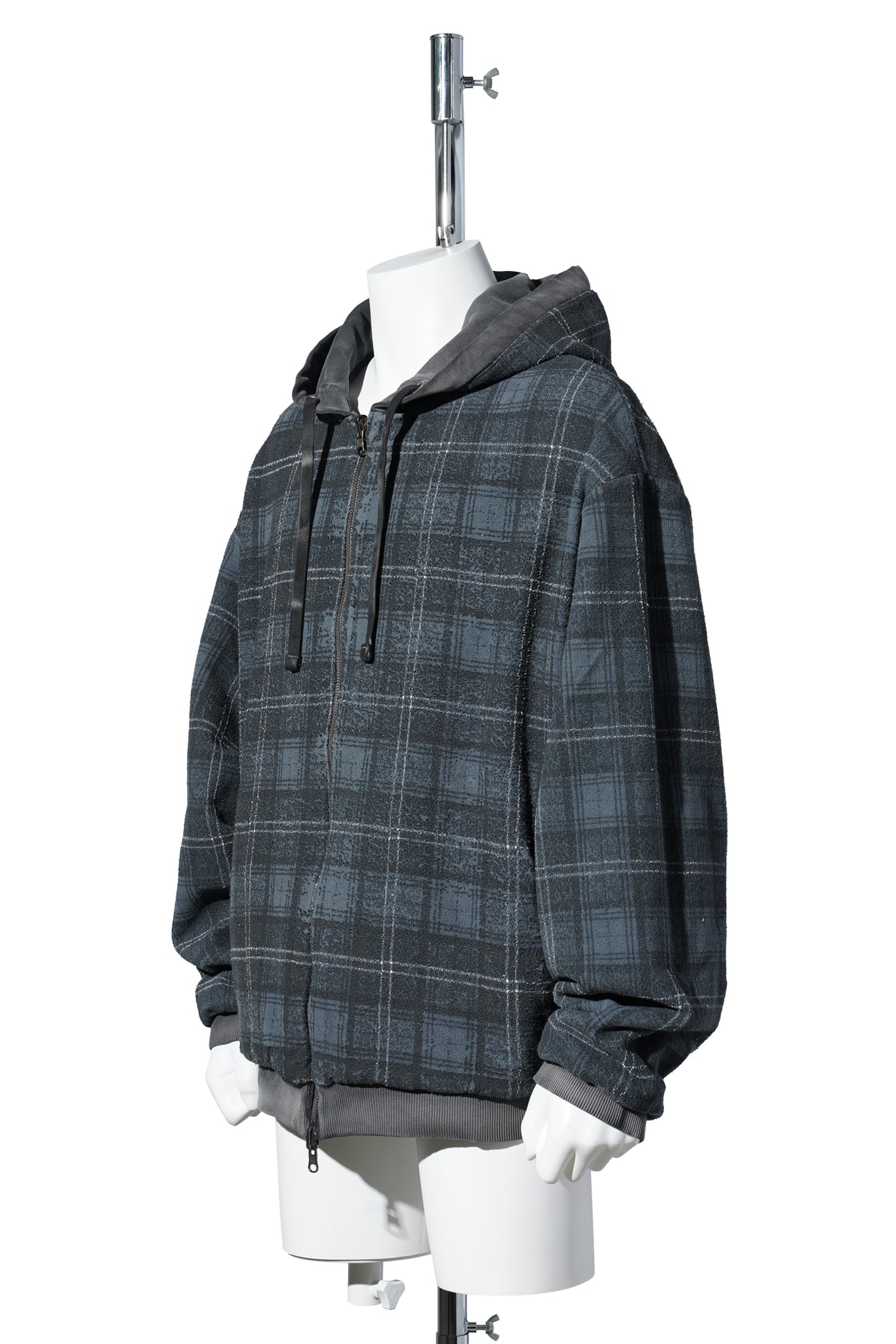 REVERSIBLE Z-UP HOODIE / JTMU:BLACK