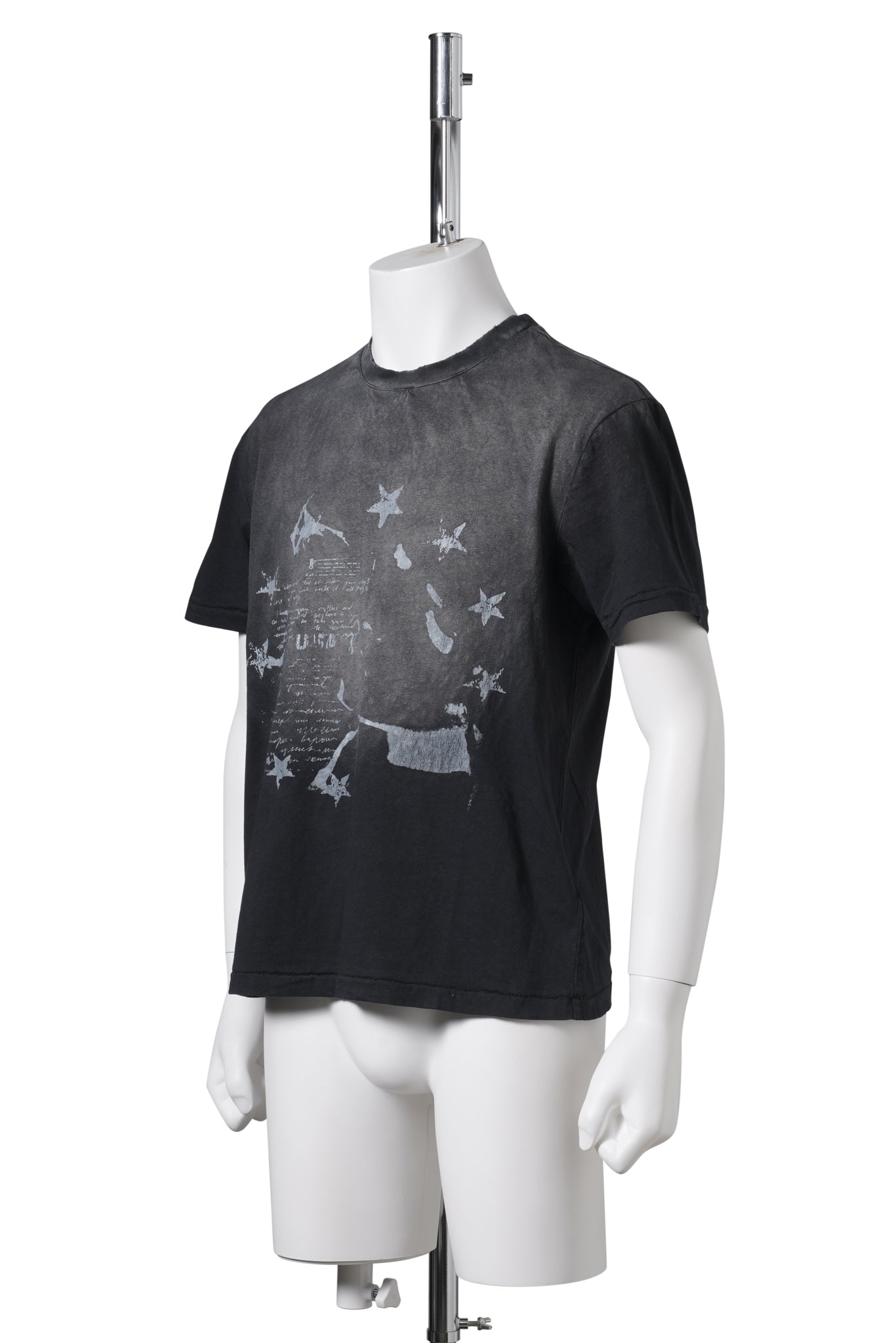 M_GUSA SS STARS TEE / JET BLK MLT