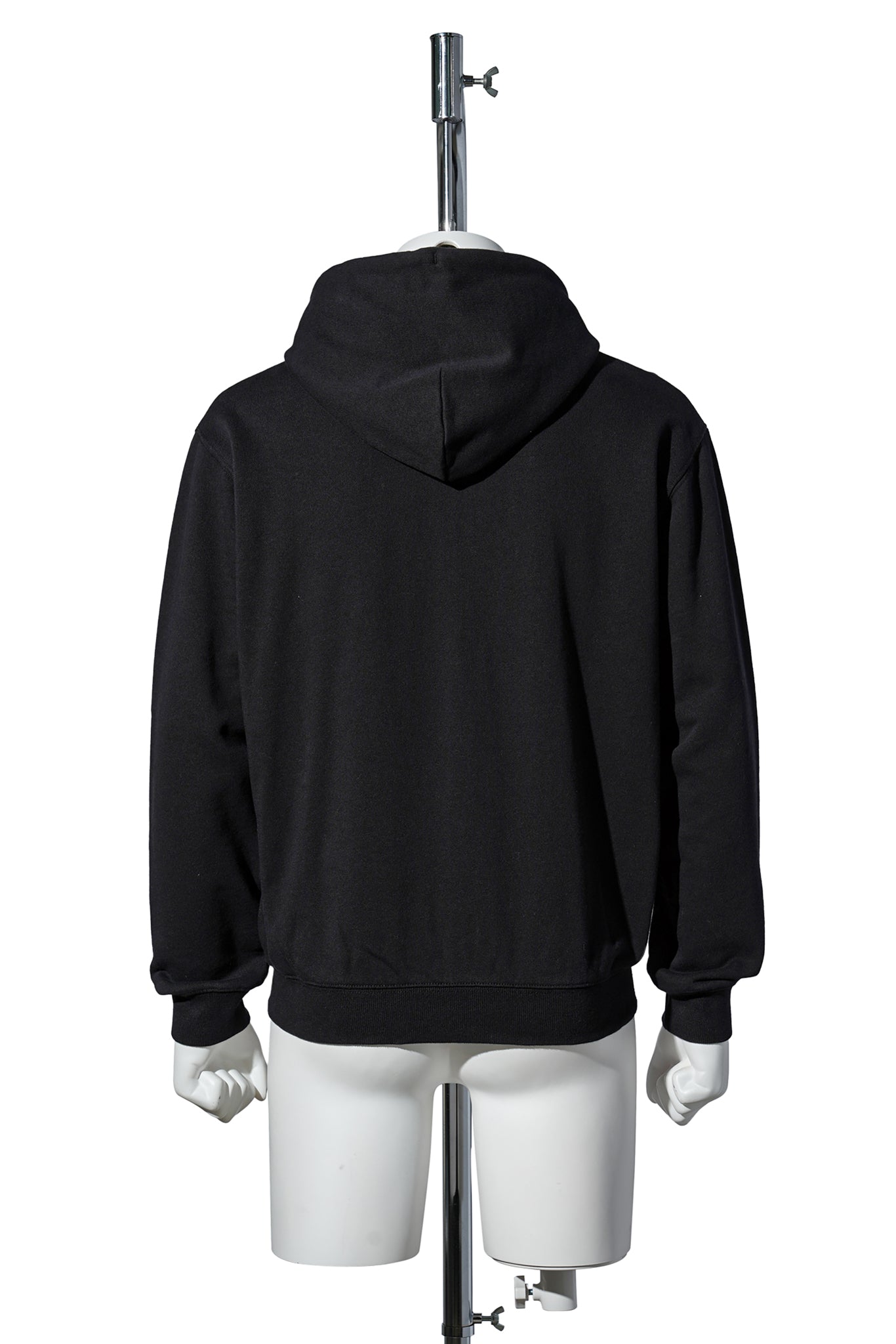 ZIPPED HOODIE / BLACK
