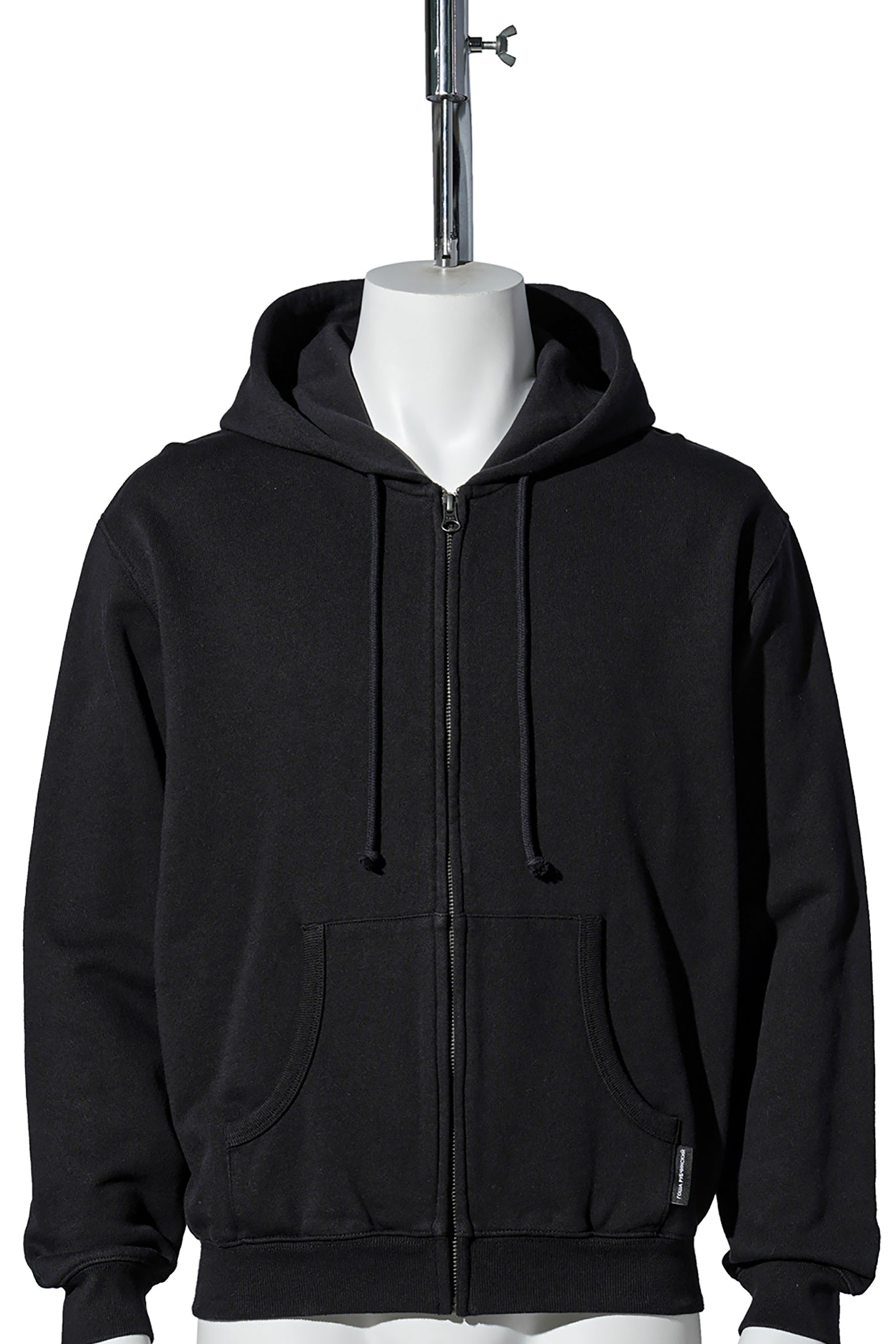 ZIPPED HOODIE / BLACK