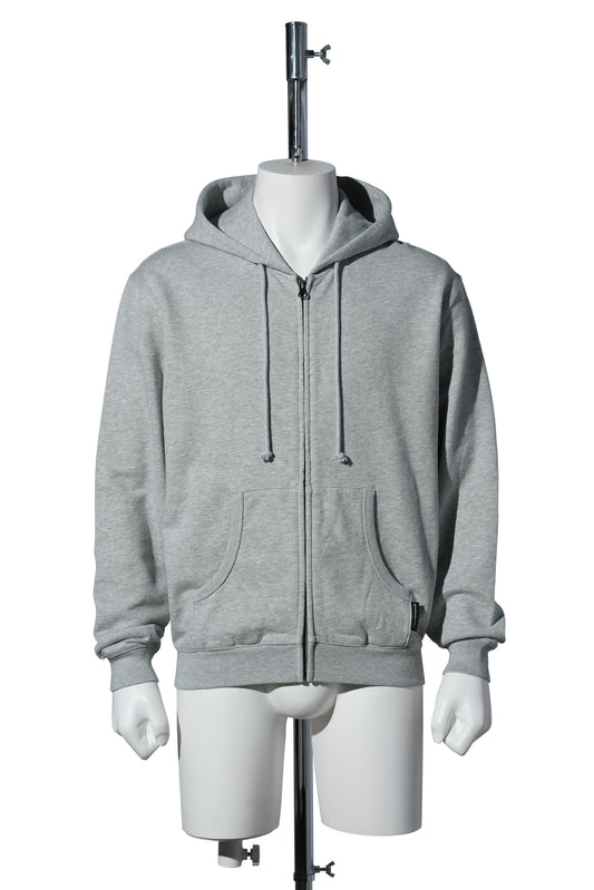 ZIPPED HOODIE / GREY