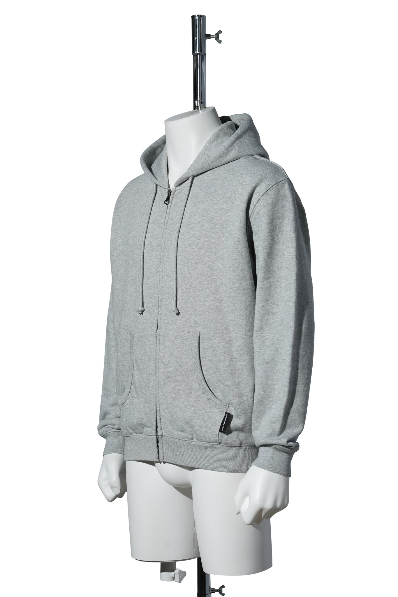 ZIPPED HOODIE / GREY
