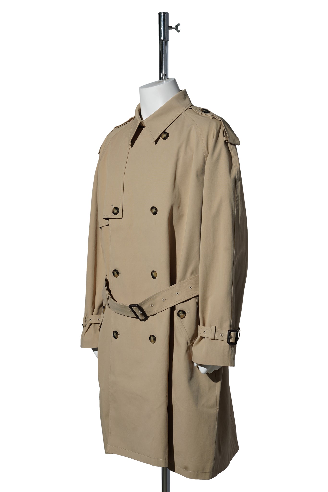 DOUBLE-BREASTED TRENCH COAT / BEIGE