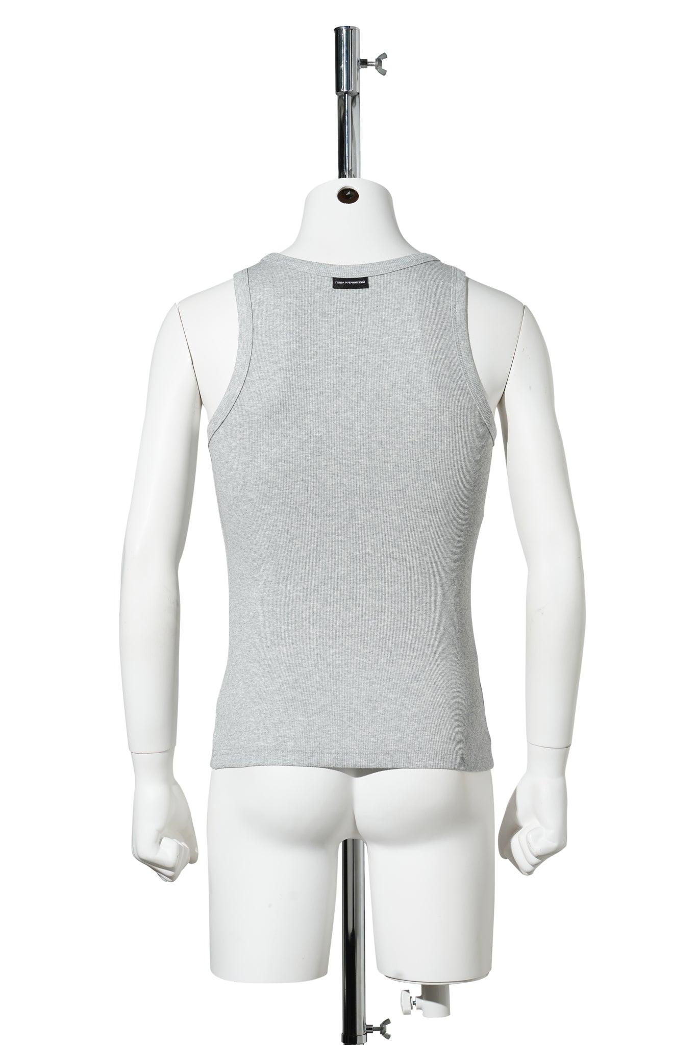 RIBBED TANK TOP / GREY MELANGE