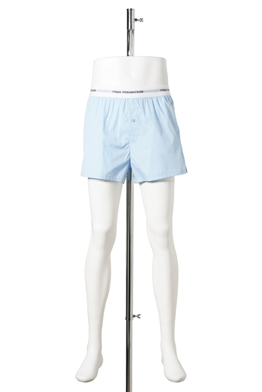 WOVEN BOXER SHORTS / BLUE