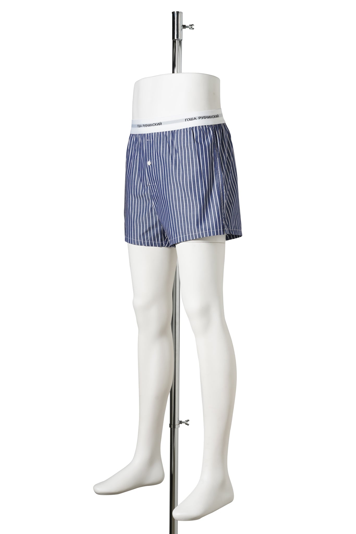 WOVEN BOXER SHORTS / NAVY-WHITE