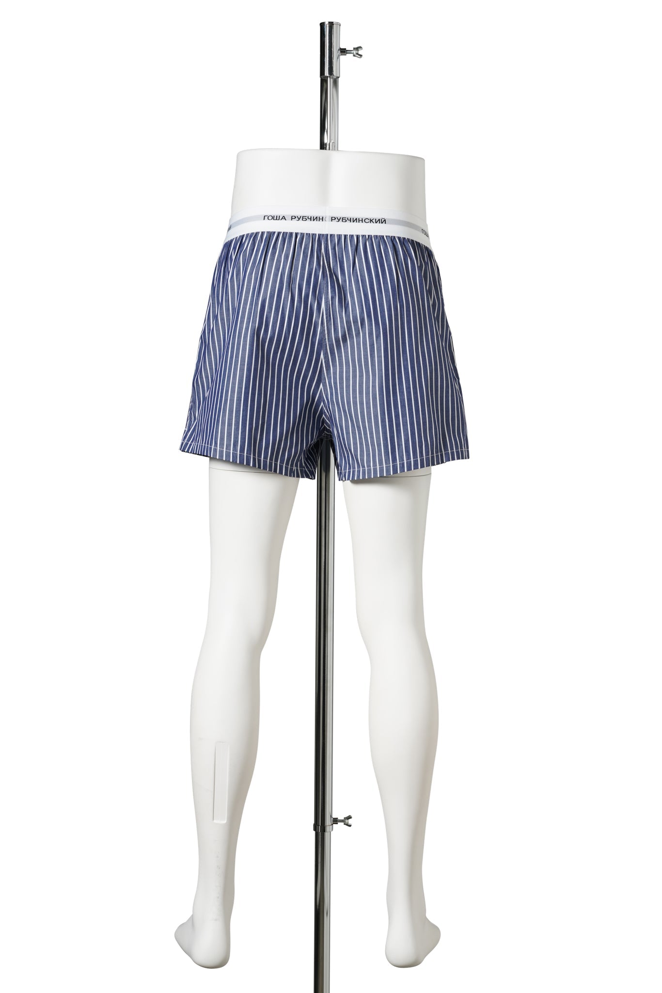 WOVEN BOXER SHORTS / NAVY-WHITE
