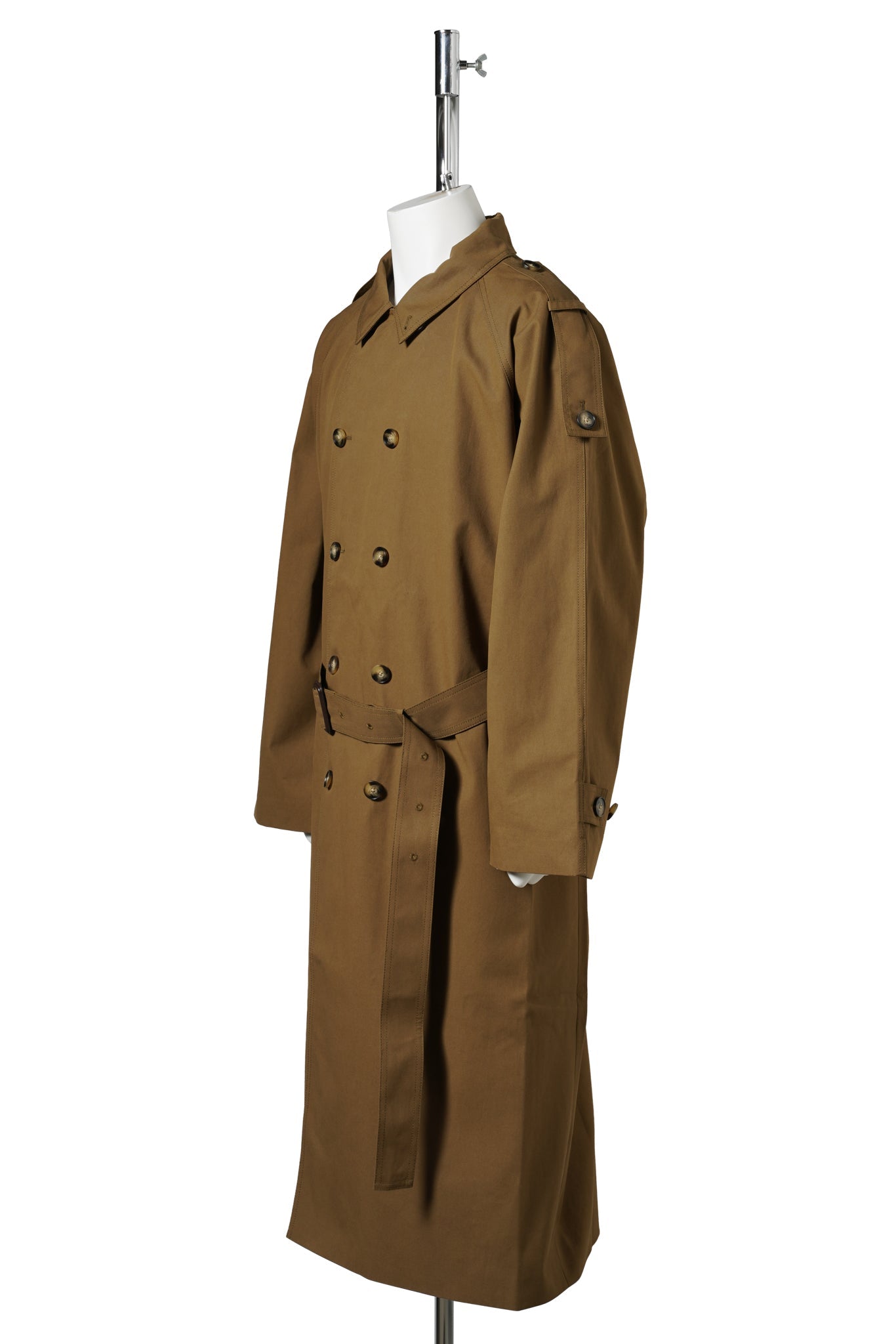DOUBLE-BREASTED TRENCH COAT / KHAKI