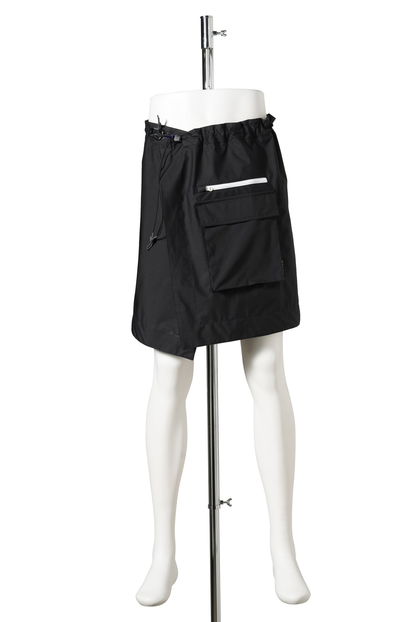 COTTON 3L PANEL SKIRT / 01:BLACK