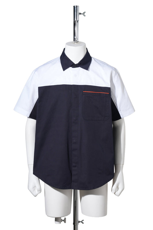 SOLID S/S SHIRT / 44:NAVY