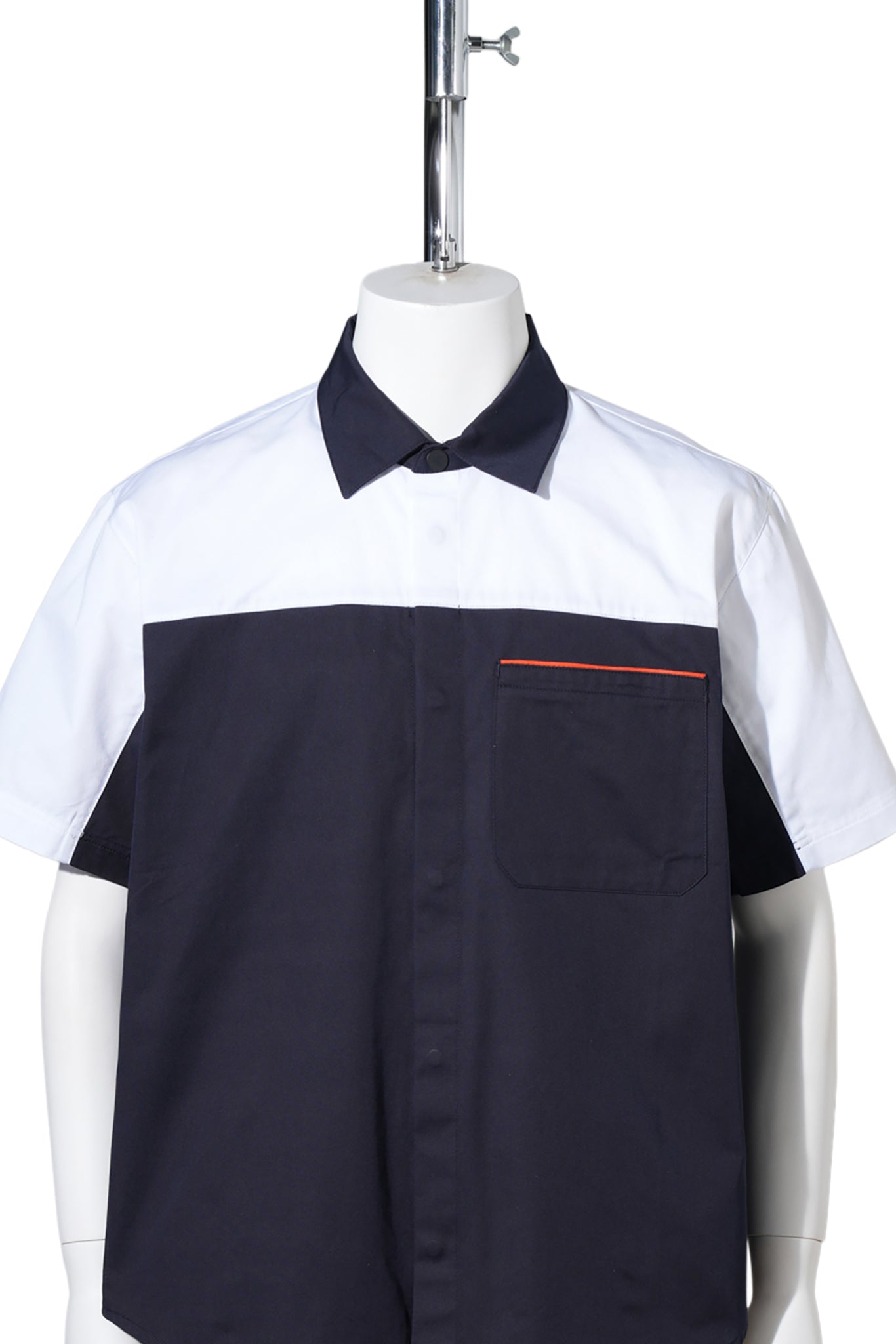 SOLID S/S SHIRT / 44:NAVY