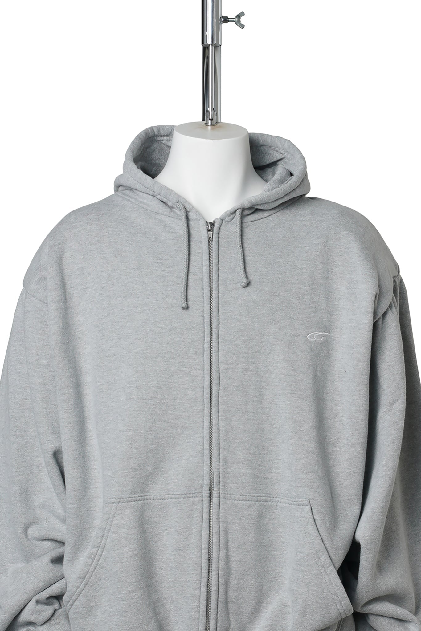 SHOULDER PAD HOODIE V2 / HEATHER GREY