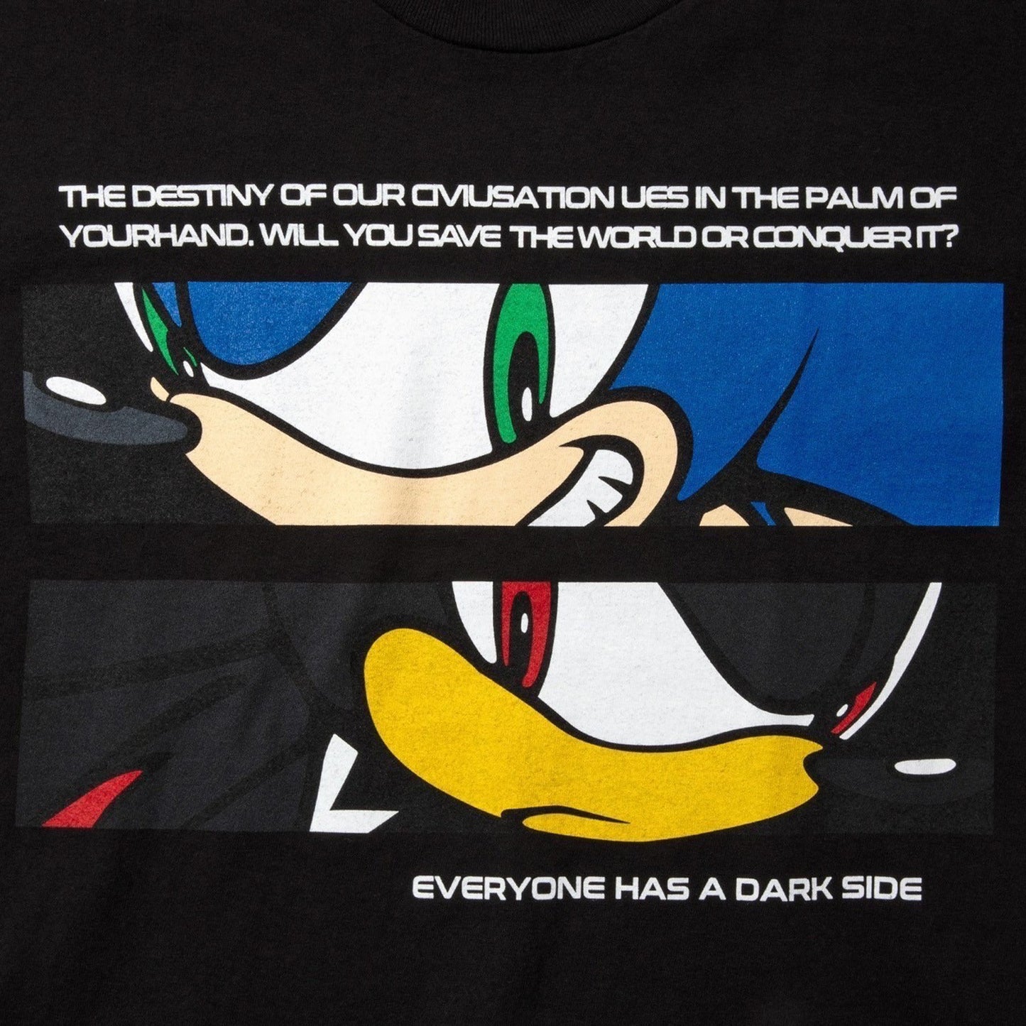 SEGA SONIC VS SHADOW SS TEE SHIRTS 06 / BLACK