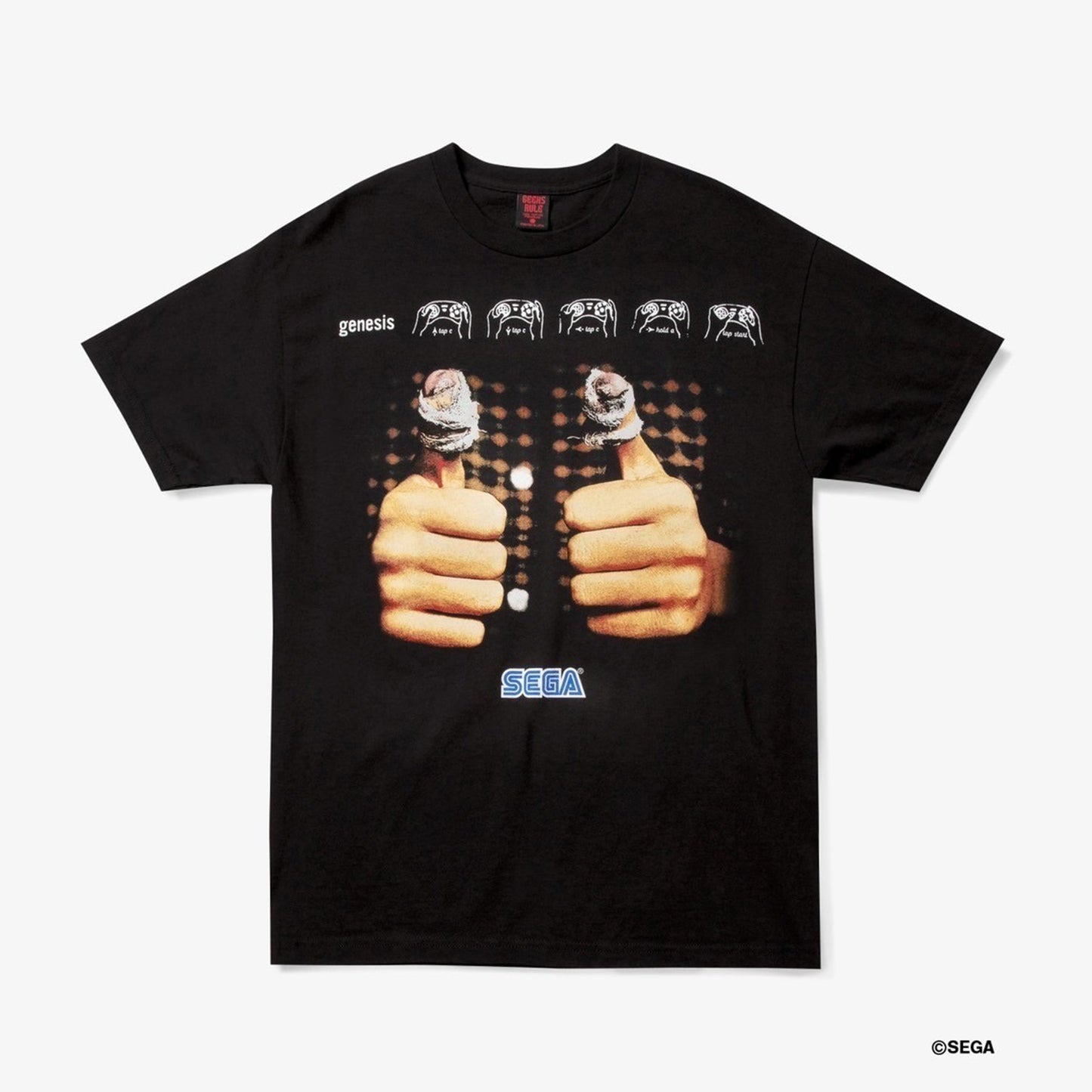 SEGA GENESIS FINGER TEE SHIRTS 07 / BLACK