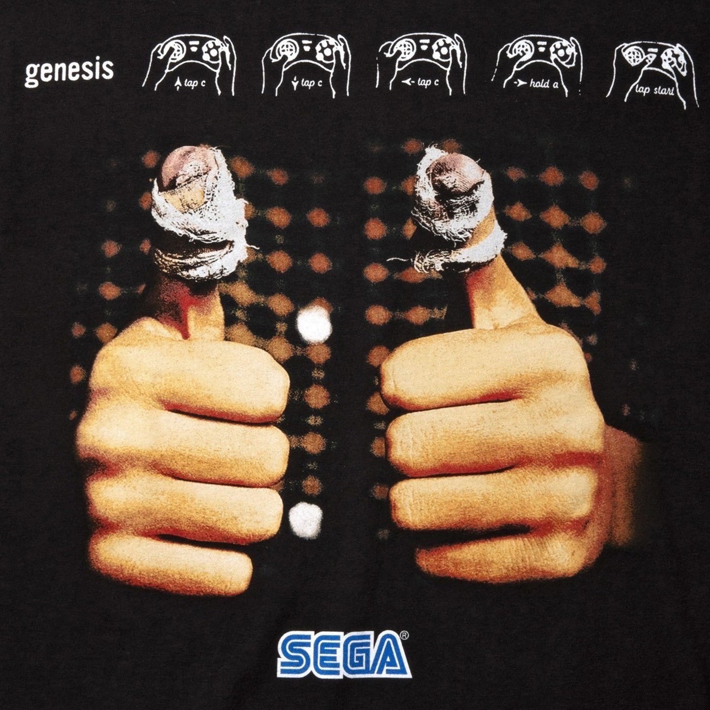 SEGA GENESIS FINGER TEE SHIRTS 07 / BLACK