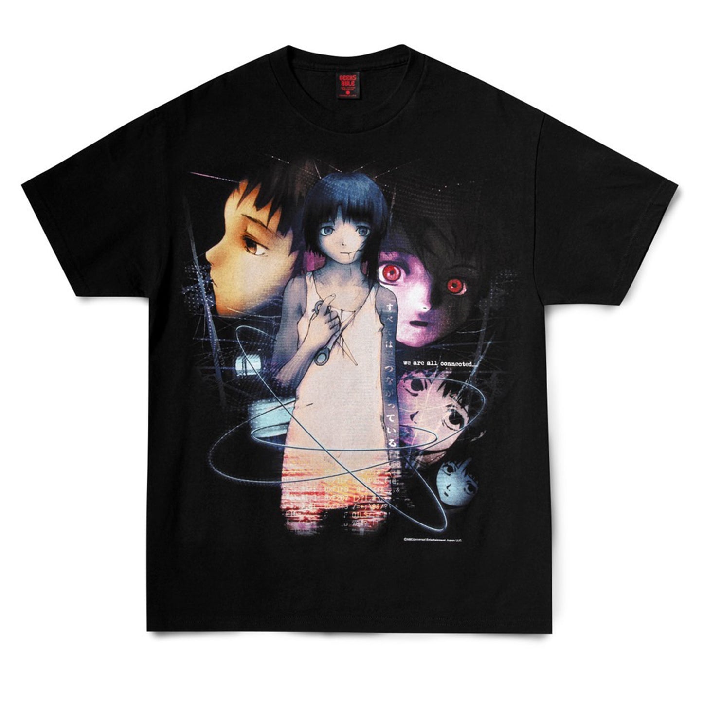 GEEKS RULE｜serial experiments iain x GEEKS RULE 15 SILKSCREEN PRINTING SHIRT vol.05 / BLACK