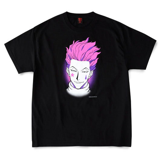 HUNTERxHUNTER x GEEKS RULE SILKCREEN PRINTING T SHIRT "ヒソカ" / BLACK