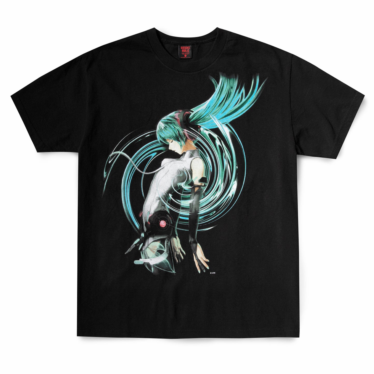 HATSUNE MIKU x GEEKS RULE 15 SILKSCREEN PRINTING T SHIRT vol.02 / BLACK