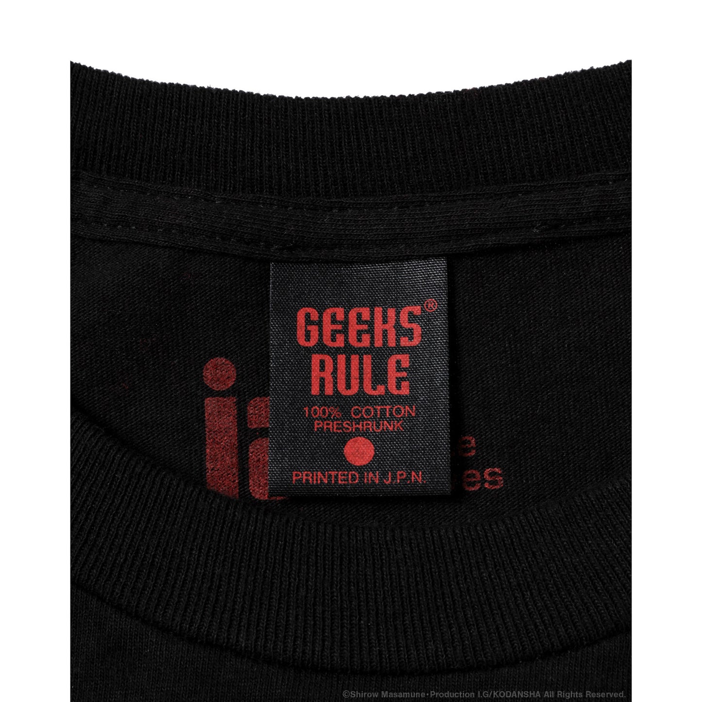 GHOST IN THE SHELL STAND ALONE COMPLEX × Infinite Archives × GEEKS RULE 15 SILKSCREEN PRINTING T SHIRT / BLACK