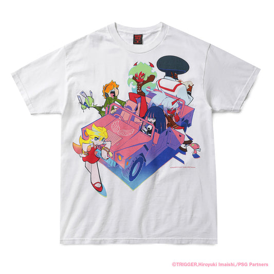 New PANTY & STOCKING with GARTERBELT × GEEKS RULE SILKSCREEN PRINTING TSHIRTS / WHITE