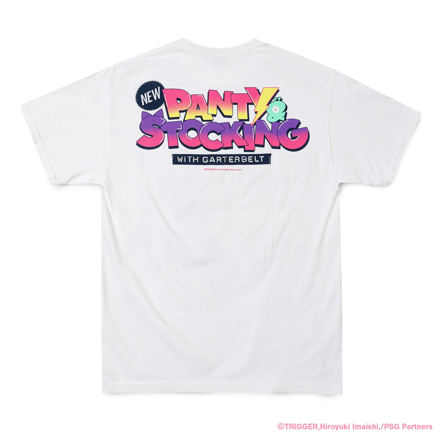New PANTY & STOCKING with GARTERBELT × GEEKS RULE SILKSCREEN PRINTING TSHIRTS / WHITE