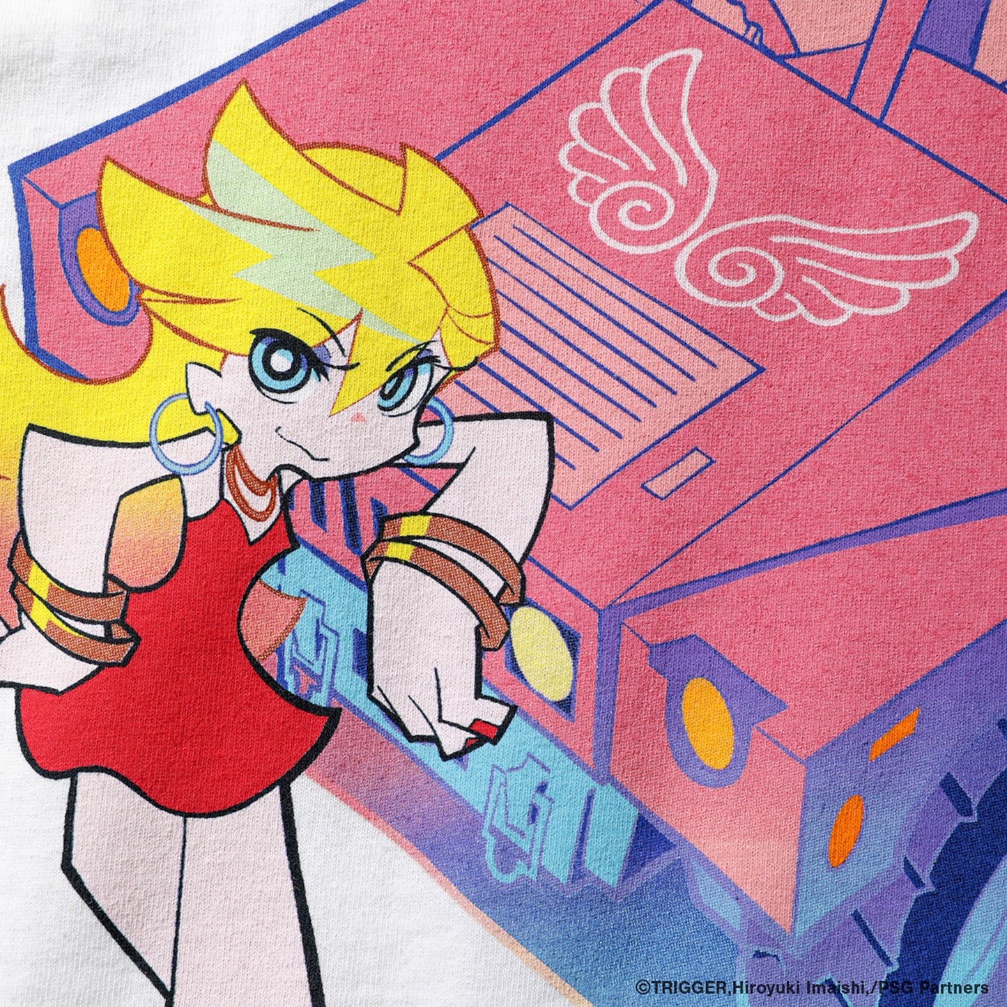 New PANTY & STOCKING with GARTERBELT × GEEKS RULE SILKSCREEN PRINTING TSHIRTS / WHITE