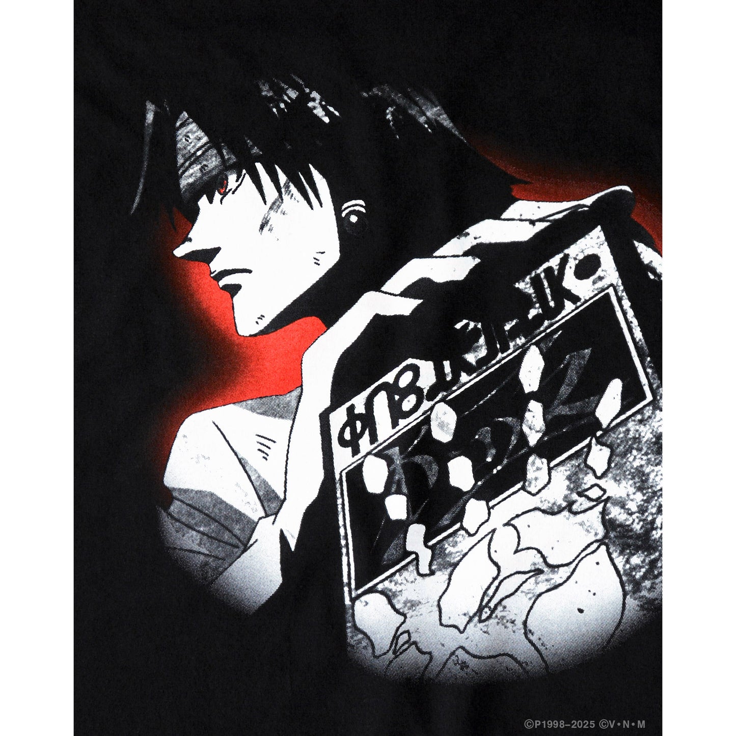 HUNTERxHUNTER x GEEKS RULE SILKSCREEN PRINTING T SHIRT "クロロ" / BLACK