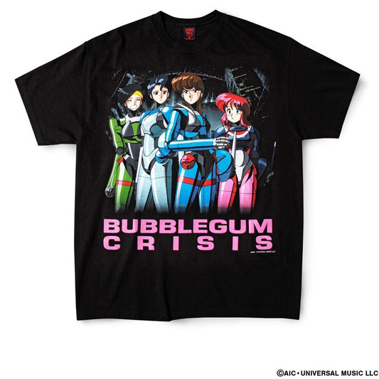 BUBBLEGUM CRISIS x GEEKS RULE 15 SILKSCREEN PRINTING T SHIRT / BLACK