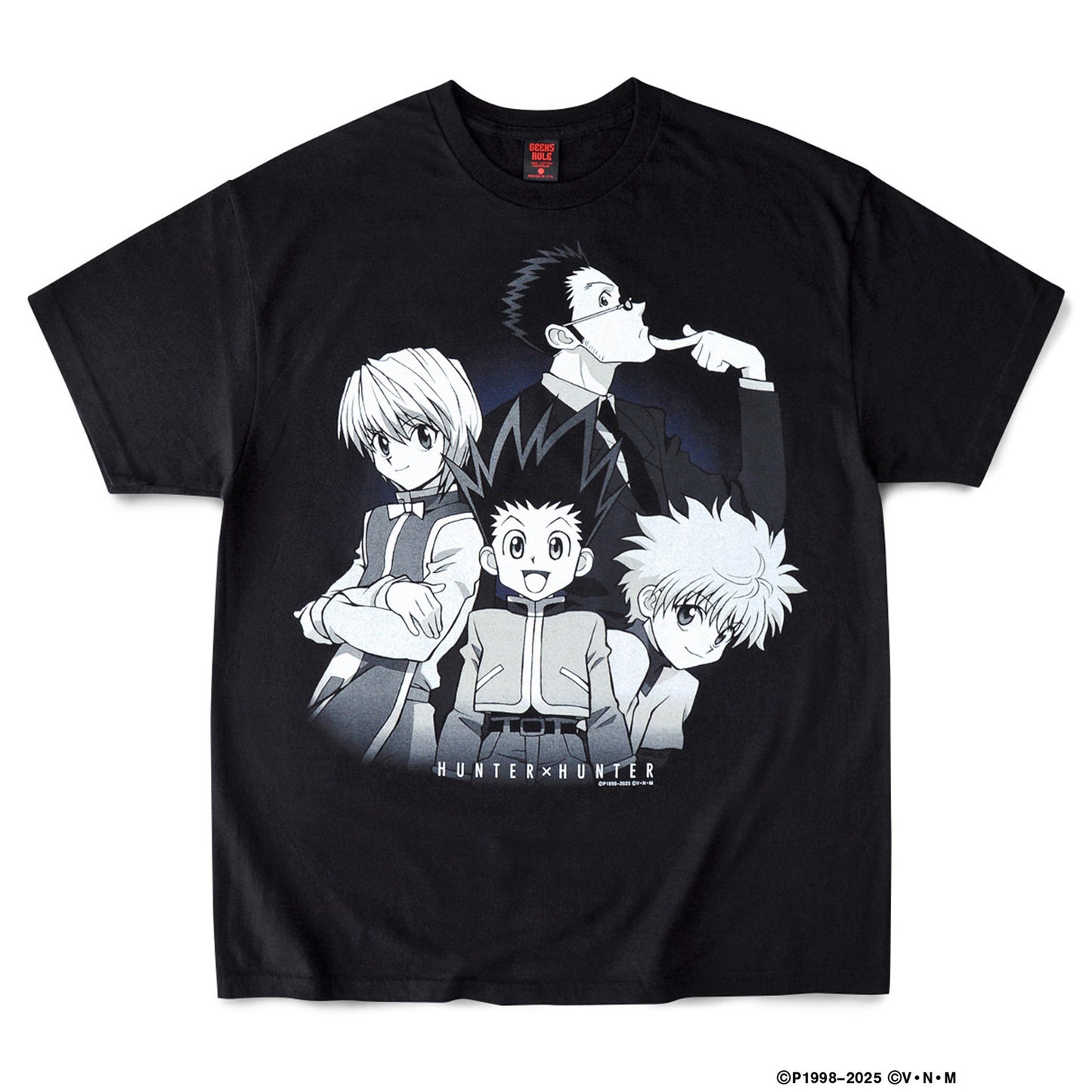 HUNTERxHUNTER x GEEKS RULE SILKCREEN PRINTING T SHIRT "カルテット" / BLACK