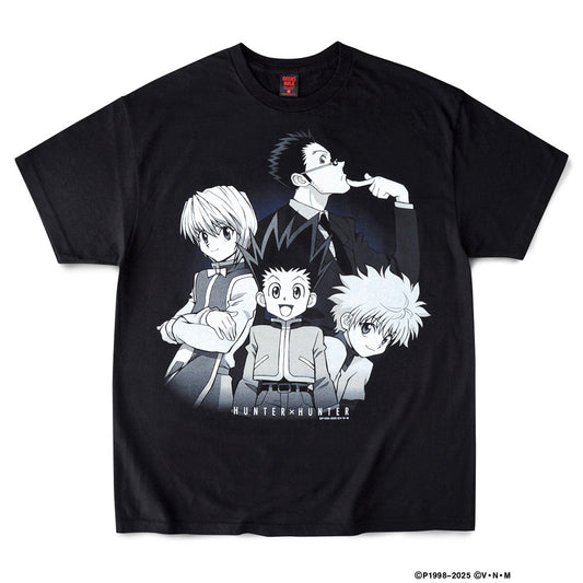 HUNTERxHUNTER x GEEKS RULE SILKCREEN PRINTING T SHIRT "カルテット" / BLACK