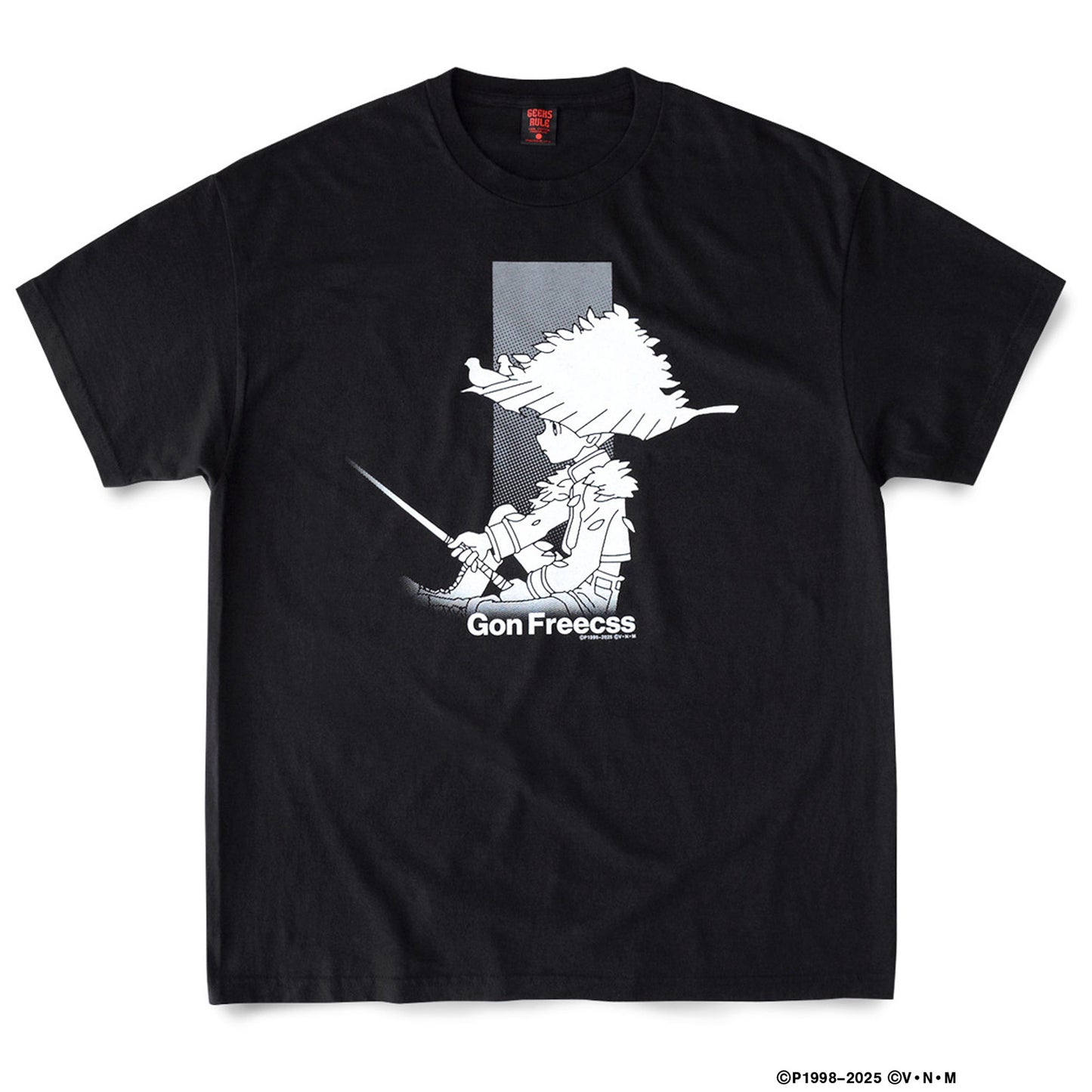 HUNTERxHUNTER x GEEKS RULE SILKCREEN PRINTING T SHIRT "ゴン" / BLACK