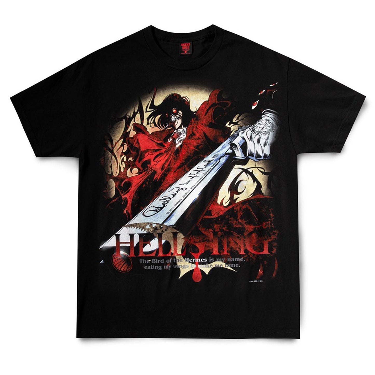 HELLSING OVA x GEEKS RULE 15 SILKSCREEN PRINTING T SHIRT “アーカード" / BLACK