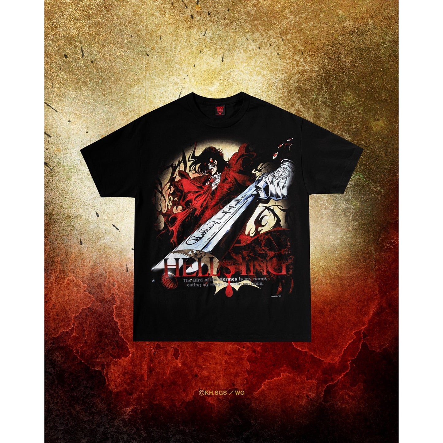 HELLSING OVA x GEEKS RULE 15 SILKSCREEN PRINTING T SHIRT “アーカード" / BLACK