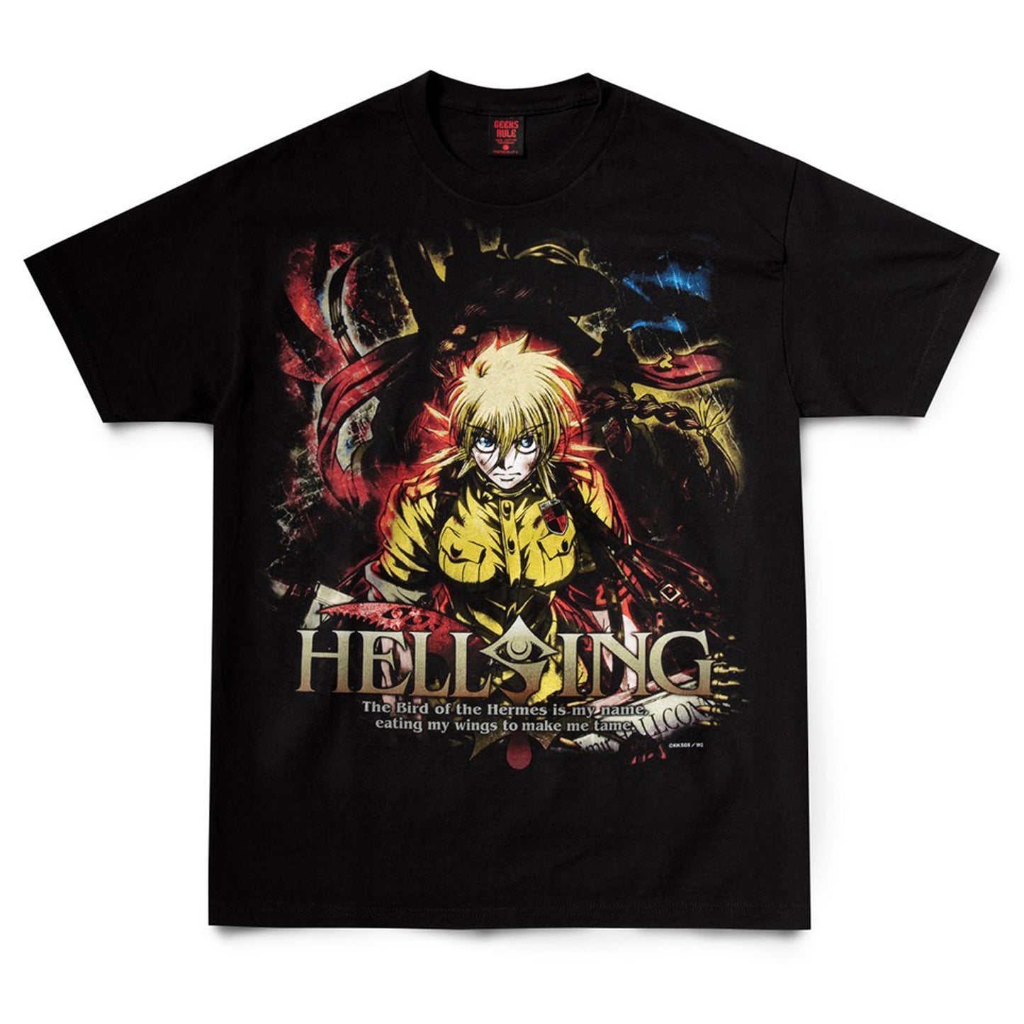 HELLSING OVA x GEEKS RULE 15 SILKSCREEN PRINTING T SHIRT “セラス" / BLACK