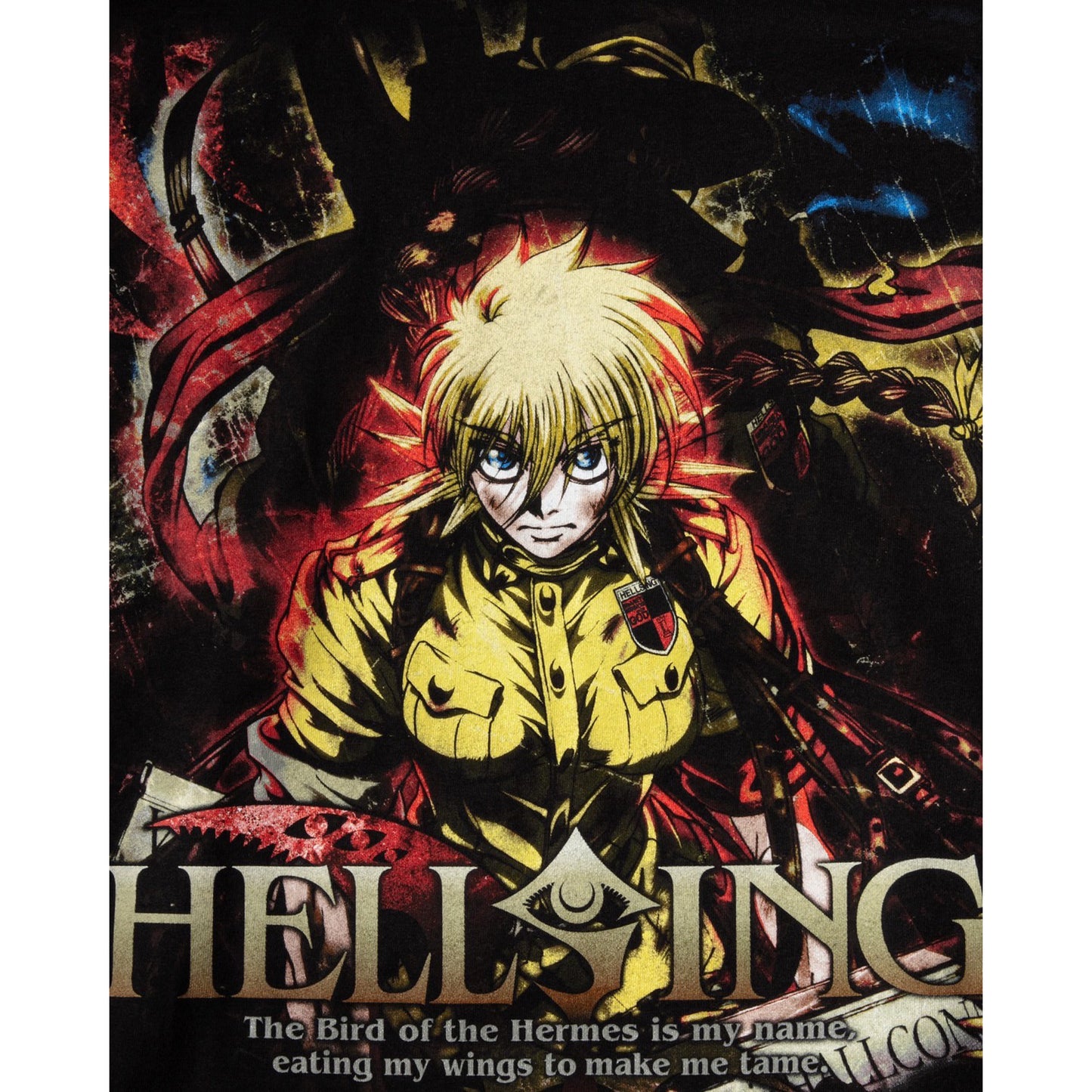 HELLSING OVA x GEEKS RULE 15 SILKSCREEN PRINTING T SHIRT “セラス" / BLACK
