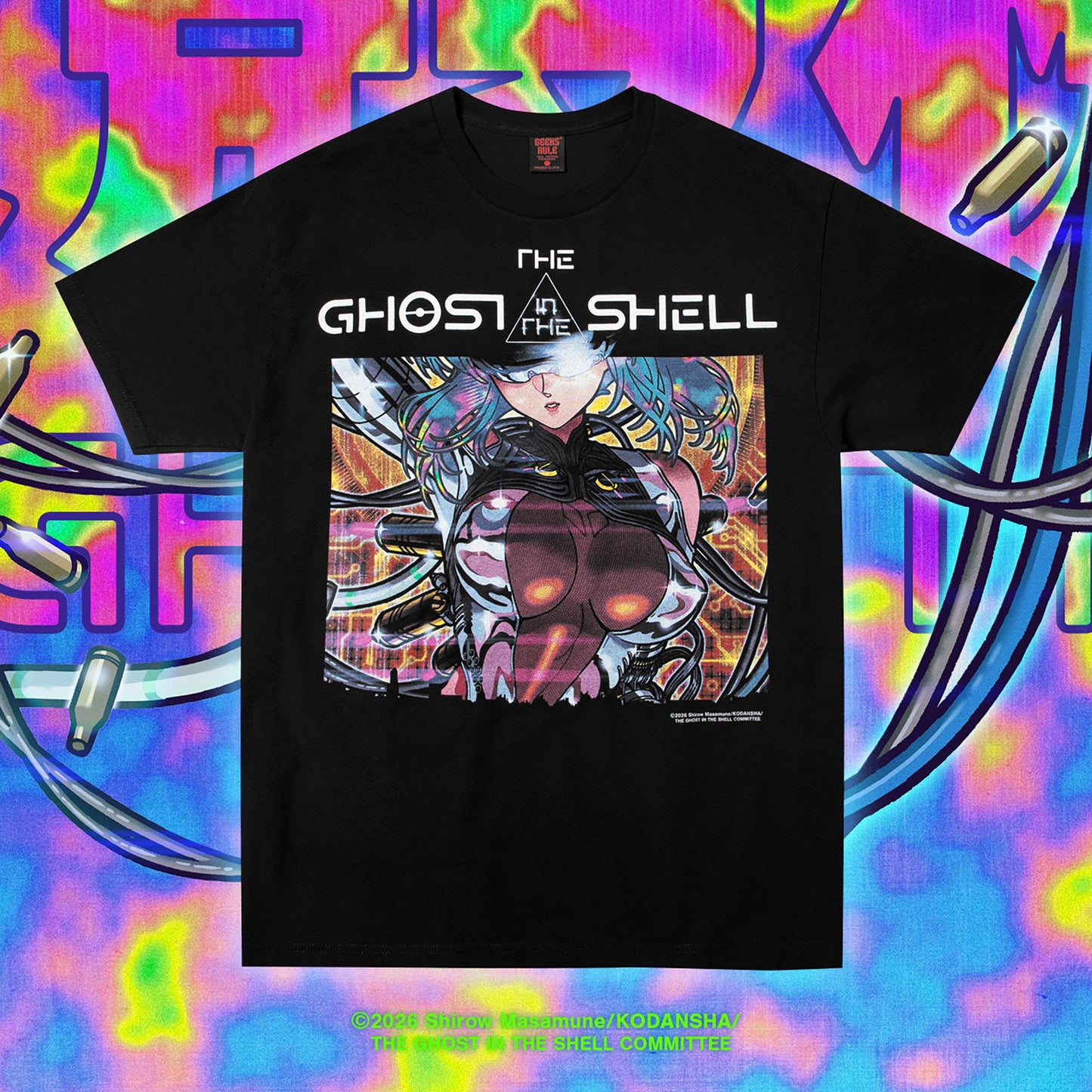 攻殻機動隊 THE GHOST IN THE SHELL | GEEKS RULE SILKSCREEN PRINTING T SHIRT vol.02 / BLACK