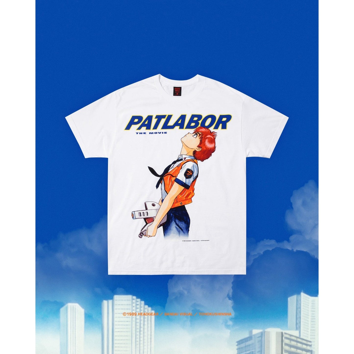 Patlabor: The Movie × GEEKS RULE SILKSCREEN T SHIRT / WHITE