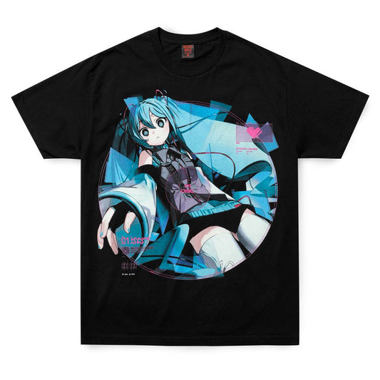 HATSUNE MIKU(Aiobahn ) × GEEKS RULE SILKSCREEN T-SHIRT / BLACK