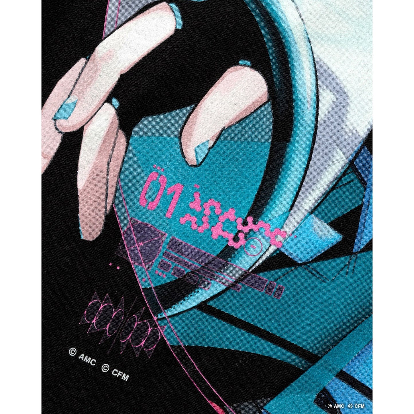 HATSUNE MIKU(Aiobahn ) × GEEKS RULE SILKSCREEN T-SHIRT / BLACK