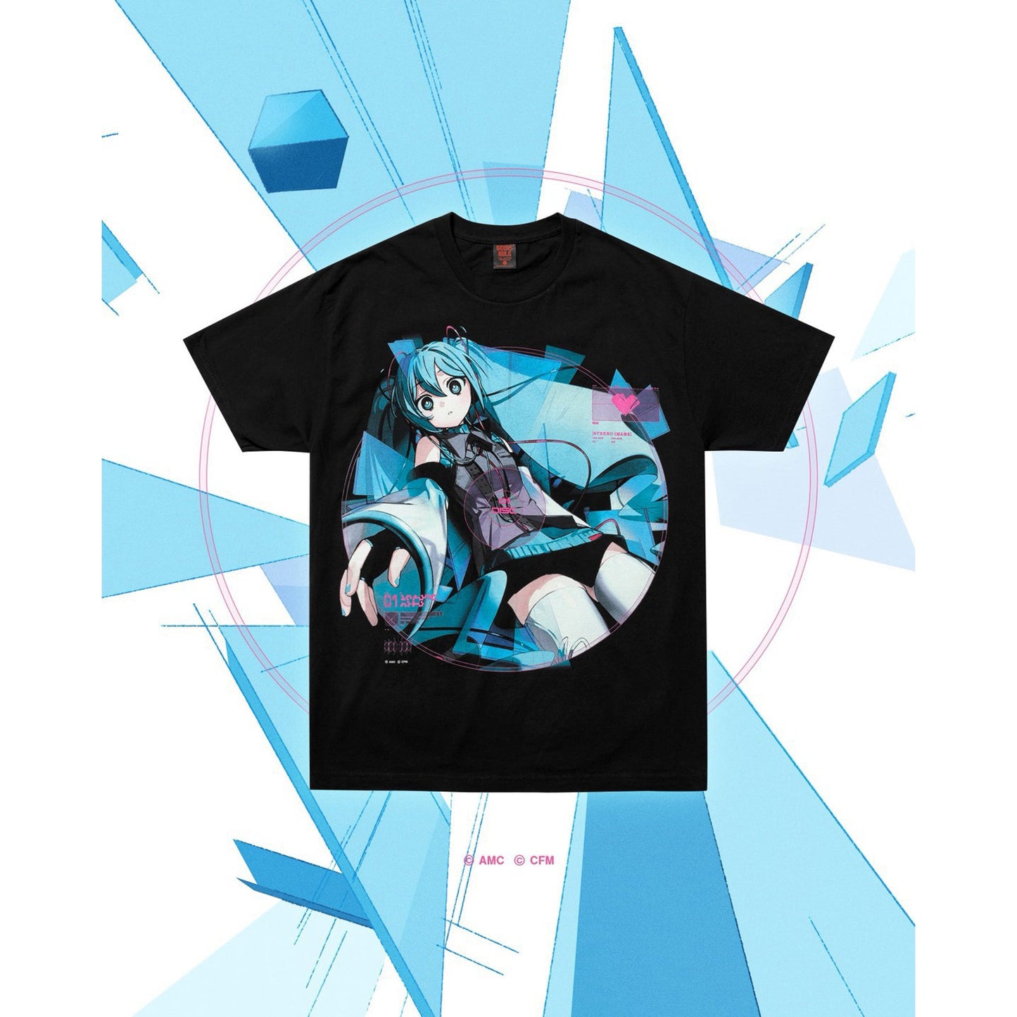 HATSUNE MIKU(Aiobahn ) × GEEKS RULE SILKSCREEN T-SHIRT / BLACK