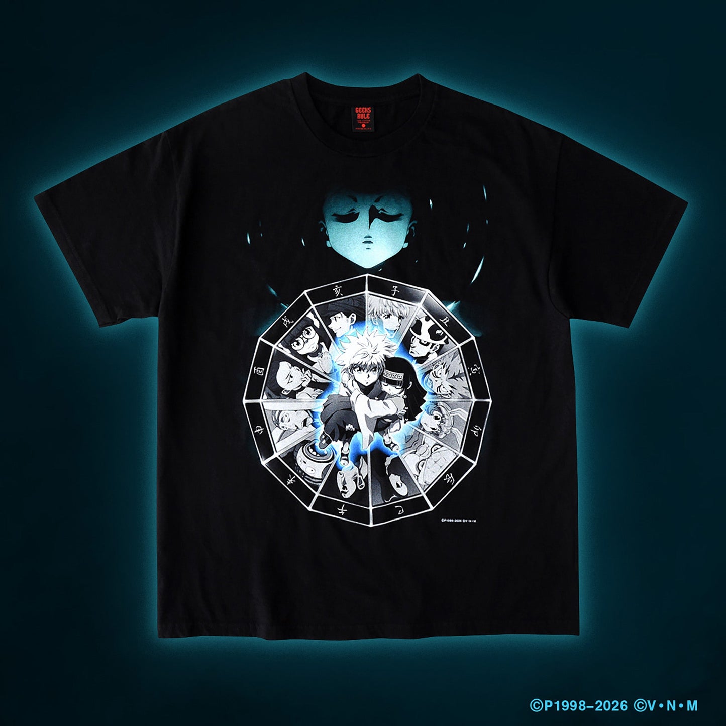 HUNTERxHUNTER x GEEKS RULE SILKSCREEN PRINTING T SHIRT "選挙編" / BLACK