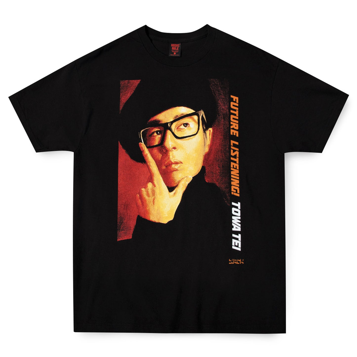 TEI TOWA × GEEKS RULE SILKSCREEN PRINTING T SHIRT / BLACK