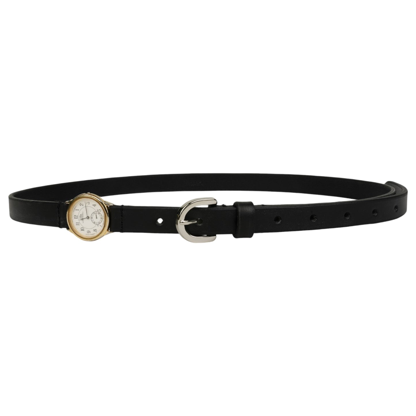 VINTAGE WATCH BELT -NARROW- / BLACK