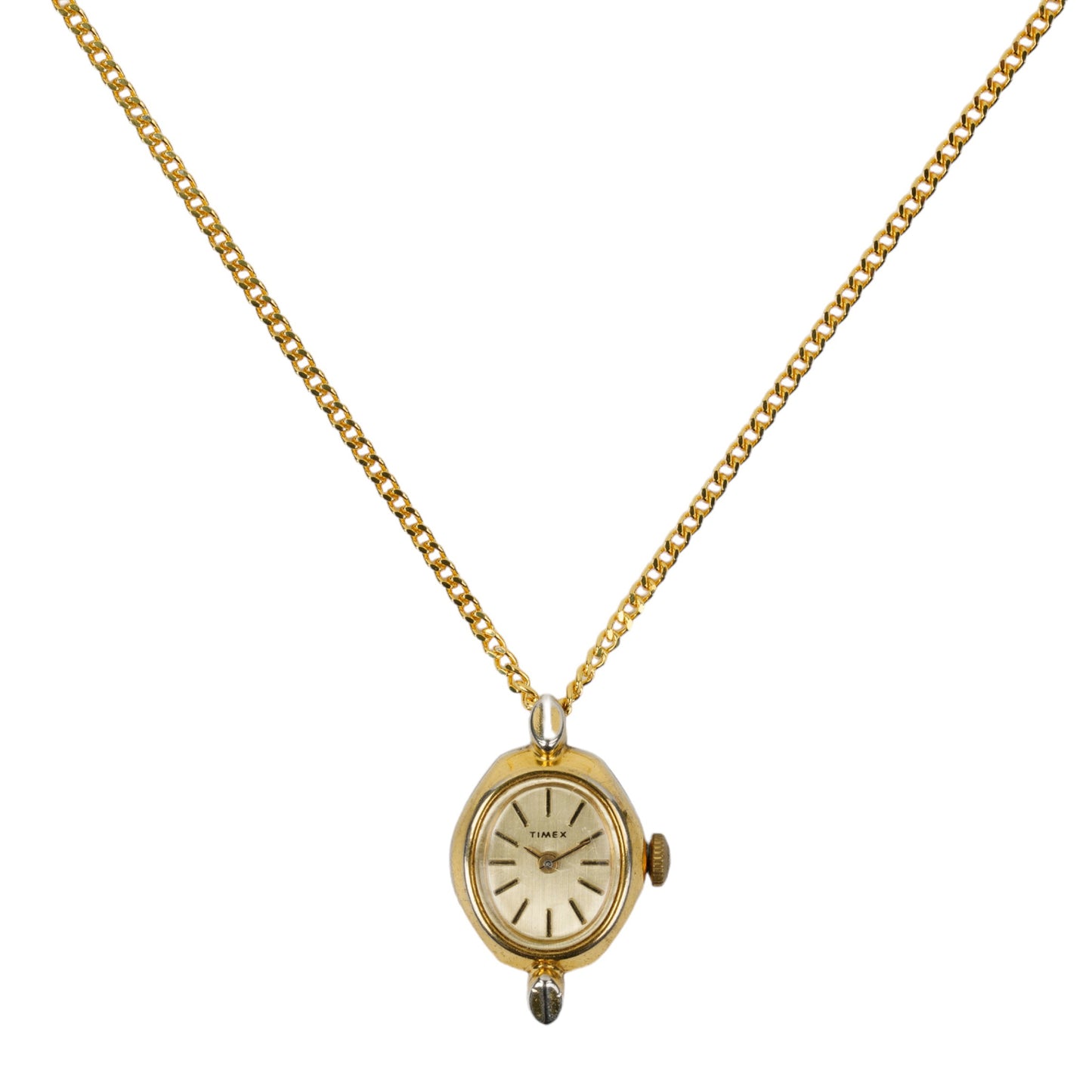 VINTAGE WATCH NECKLACE / GOLD