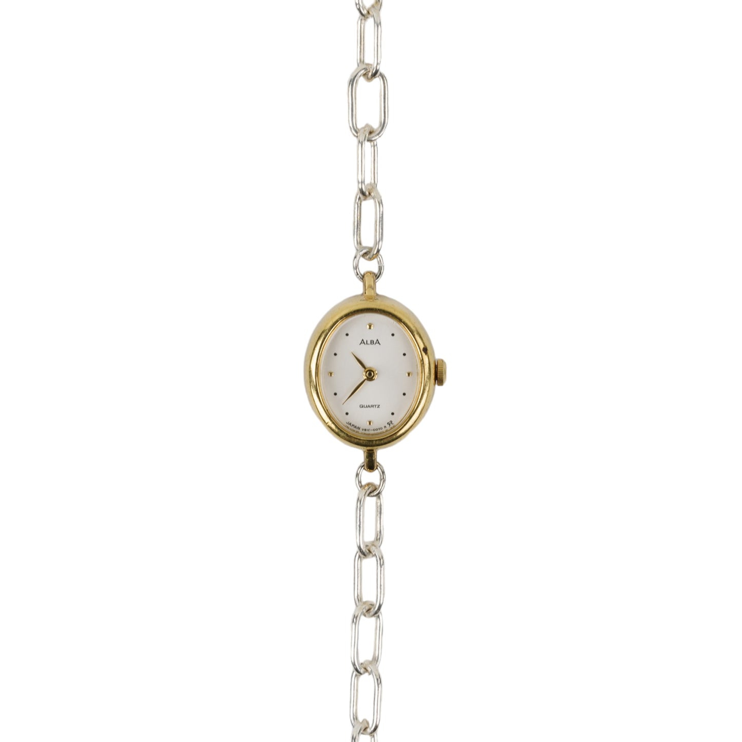 TRIPLED WATCH NECKLACE / SILVER