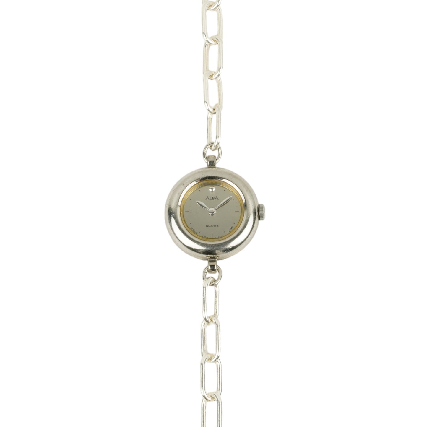 TRIPLED WATCH NECKLACE / SILVER